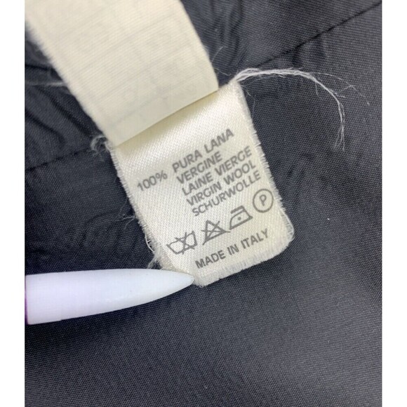 BOGO Carla Carini Wool Blazer Gray Beaded Buttons Collared Made Italy Womens 38 - Picture 13 of 14